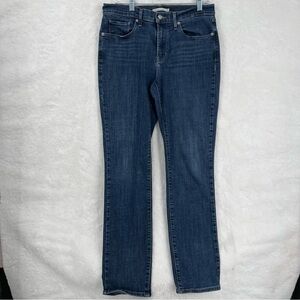Levi's Classic Straight Jean Women US 30 blue denim zip fly 10 inch rise stretch